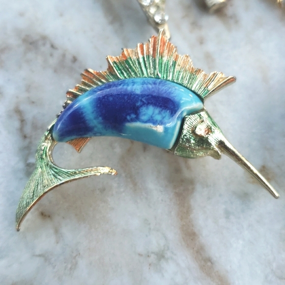 Lot of 4 Vintage Fish Brooches - Picture 2 of 8